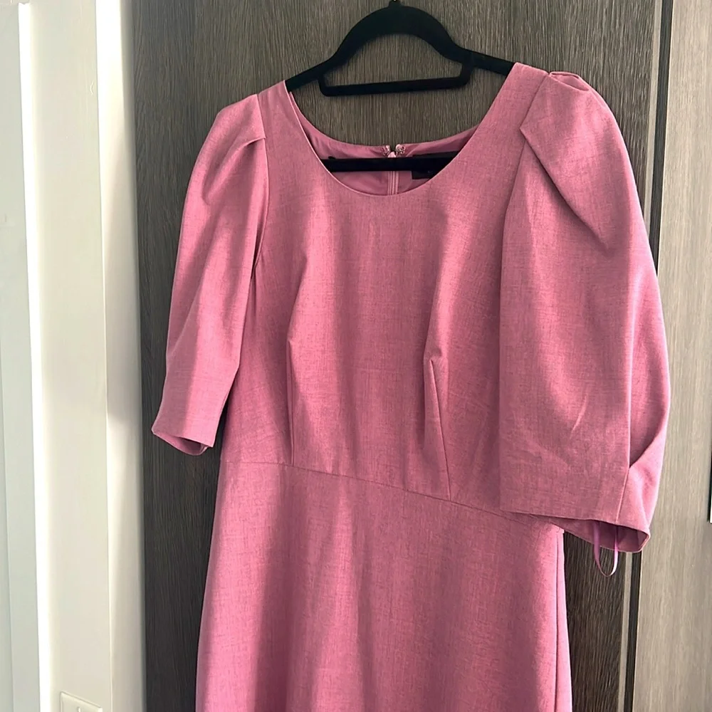 J. Crew Mauve Puff Sleeve Long Dress - Picture 10 of 12
